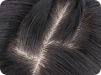 Topper en dentelle mono soudée de qualité supérieure, 100 % cheveux humains vierges bruts, avec dentelle suisse, pour cheveux clairsemés, raie invisible