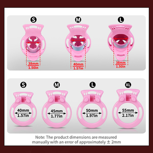 Cage de chasteté masculine en résine Cobra Design, légère et portable, disponible en rose et noir, accessoire BDSM pour adultes 18+ - Product Image 4