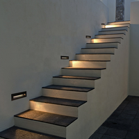 Lampes LED murales pour escaliers à commande par capteur IP65, en alliage d'aluminium haute efficacité, intérieur/extérieur, CRI 90 élevé pour villas et hôtels