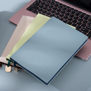 A5 Litchi Texture Soft Leather Business Notebook Customizable High Appearance Value Thickened Notepad Simple Office Diary - Product Image 1
