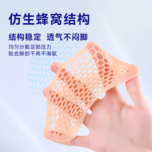 Silicone Insoles for High Heels Comfortable Soft Half-Size Forefoot <b>Pads</b> Breathable Invisible Non-Slip Half-Sized Patch Prevents - Product Image 1