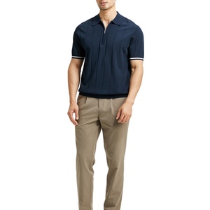 Camiseta Polo Personalizada de Manga Corta, Cuello Redondo, Estilo Casual, Ajustada, de Algodón para Hombre - Product Image 4