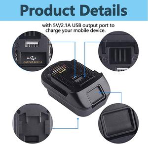 디월트/밀워키 <span class=keywords><strong>18v</strong></span> M18S 배터리 호환 DM18M 배터리 어댑터, 마키타 <span class=keywords><strong>18v</strong></span> 무선 전동 공구로 변환, USB 포함 - Product Image 6