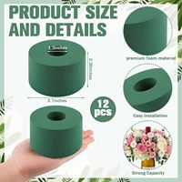 Mini-boules de mousse florale pour bouteilles de vin, fleurs artificielles, anneaux de mousse florale, fournitures flexibles pour arrangements floraux pour fleuristes, mariages et fêtes