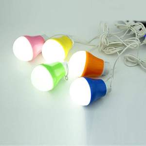 หลอดไฟ LED ฉุกเฉิน USB ชาร์จใหม่ได้แบตเตอรี่ Li-Ion IP44 กันน้ำแสงสีขาว 5000K แสงกลางวันแคมป์ปิ้งกลางแจ้งโคมไฟพลาสติก - Product Image 4
