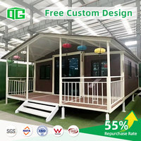 Maison mobile à installation rapide, maisons portables préfabriquées intelligentes, 2 à 3 chambres, 1 cuisine, 1 salle de bain, maison modulaire extensible en conteneur
