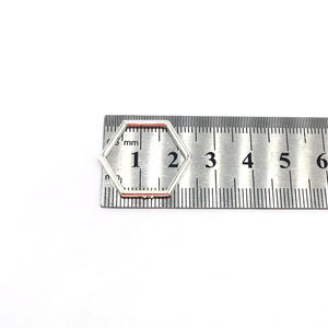 Hebilla de aleación personalizada plateada hexágono en forma de corazón hebillas pequeñas para vestidos de dama de honor cinturón - Product Image 6