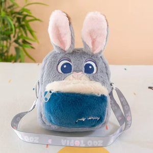 สินค้าใหม่จากภาพยนตร์ Zootopia ตุ๊กตาขนนุ่มน่ารักของจูดี้และนิค พร้อมกระเป๋า  ตุ๊กตาและกระเป๋าเป้สะพายหลังรูปสัตว์  บรรจุใยฝ้าย PP - Product Image 3