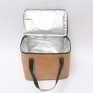 Logo personnalisé dupont papier kraft tyvek sac de livraison thermique sac d'épicerie isotherme avec fermeture éclair - Product Image 4