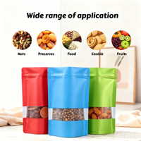 Sachet Doypack Transparent Refermable avec Fermeture Éclair pour Vente en Gros, Qualité Alimentaire, Idéal pour l'Emballage de Snacks, Noix et Fruits Secs