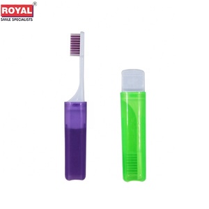 Brosse à dents de voyage pliable miniature jetable <span class=keywords><strong>Conder</strong></span> avec poils moyens et manche en PP+TPE - Product Image 3