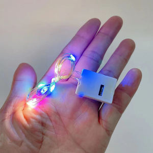 Ambiance <span class=keywords><strong>LED</strong></span> RGB Guirlande Lumineuse Fil de Cuivre avec Bouton Batterie IP44 Décoration de Sapin de Noël Fleur Colorée Émise pour Cadeaux - Product Image 3