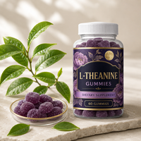 Gummies de L-Théanine Marque Blanche OEM Saveur Personnalisée 60 Unités Complément Alimentaire Bien-être Quotidien Vente en Gros Fabricant