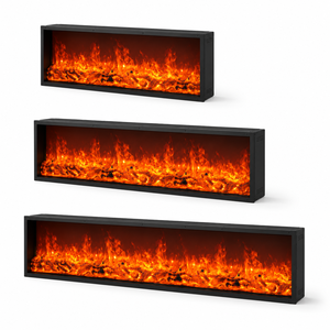 Chimenea Eléctrica de 100 Pulgadas con Soporte de Madera, Llama LED, Control Remoto, Calentador Moderno para Sala de Estar, Vestíbulo de Hotel - Product Image 6