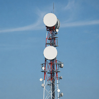 Tour de télécommunication 5G sans fil en acier galvanisé à 4 pieds, 28-50 m, pour antenne TV et signal radio
