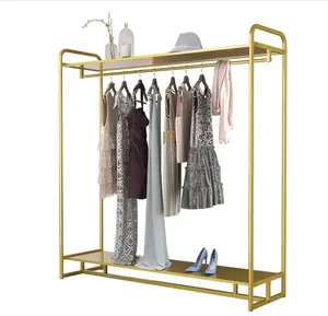 Roupa tubulação industrial Rack Rack vestuário moderno para sala de lavanderia