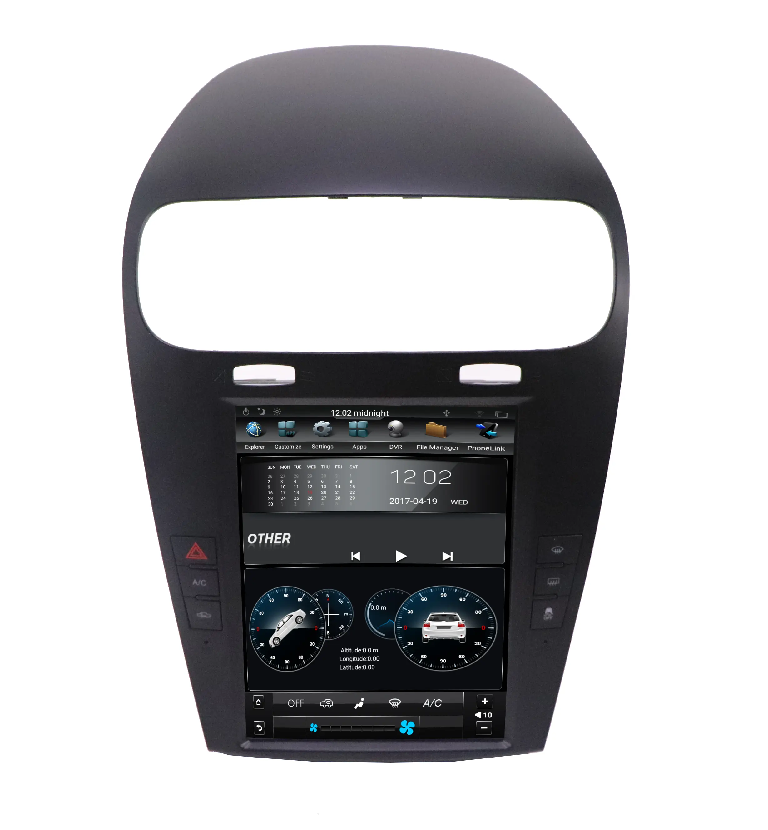 Toptan 9.7 ''Tesla tarzı Android9.0 araç DVD oynatıcı oynatıcı Dodge yolculuk Fiat Freement araba radyo ile GPS Wifi BT Playstore