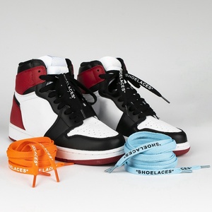 OLIAN OW Impreso "ShoeLaces" <span class=keywords><strong>SB</strong></span> Dunks Cordones bajos para zapatillas OW <span class=keywords><strong>Air</strong></span> F-orce Jor-dans Shoelace Custom Logo AF Cordones planos - Product Image 1