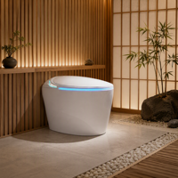 Toilette intelligente avec ouverture automatique du couvercle, bidet électrique, siège chauffant, chasse d'eau par capteur et télécommande