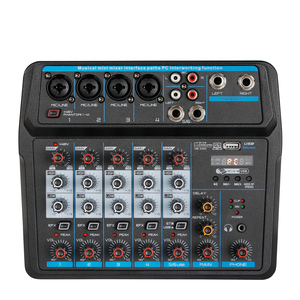 Mini Console DJ professionnelle OEM U6, ordinateur USB, enregistrement en direct, mélangeur Audio Usb à 6 canaux - Product Image 1