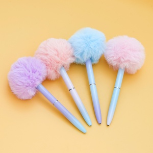 Bolígrafo de Peluche Kawaii con Bola de Peluche Suave, Herramienta para Escribir y Aliviar el Estrés para Estudiantes, Bolígrafo de Punta Redonda Suave, Artículo de Papelería Novedoso - Product Image 2