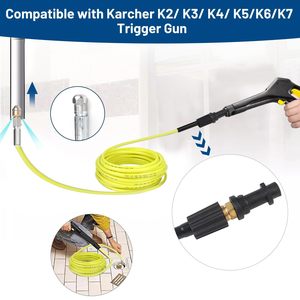 Kit de nettoyage de canalisations pour nettoyeur haute pression <span class=keywords><strong>Karcher</strong></span> K2/K3/K4/K5/K6/K7, pistolet à gâchette, 5800 PSI, tuyau de nettoyage des drains - Product Image 3