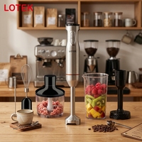 Mixeur Plongeant Électrique à 4 Lames en Acier Inoxydable avec Logo Personnalisé OEM ODM, 21 Vitesses Variables