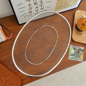 Stainless Steel Rectangle Vegetable Washing Draining Basket Fruit Basket Wire Frame Sieve <b>Kitchen</b> Bathroom Multifunction Durable - Product Image 5