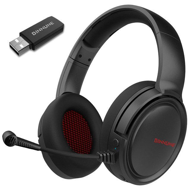 BINNUNE BW02 Dual Mode Wireless Gaming Headset with Detachable Mic for PS5/PS4/Xbox/PC