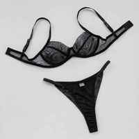 Ensemble de Nuit Exotique Élégant en Maille Triangle Sans Doublure, Sans Motifs Floraux, Bretelles Ajustables, Respirant, Confort Quotidien, Bralette 2 Pièces
