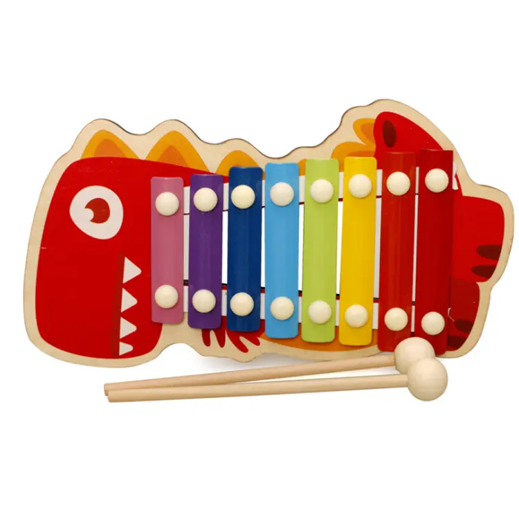 子供初期教育学習パズル木製おもちゃ木琴音楽玩具知恵楽器8トーン