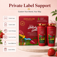 Ensemble Shampooing et Après-Shampooing à l'Extrait de Fraise Anti-Frisottis Lissant Hydratant Soin Capillaire Coffret Cadeau 270ml 400ml