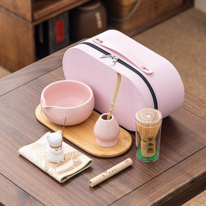 Juego de Tazón de Matcha Ecológico y Batidor de Bambú, Vajilla de Porcelana y Cerámica para Ceremonia del Té o Uso en Cafeterías - Product Image 1