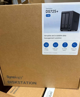 DiskStation DS725+ 2 Bay NAS Storage Server AMD Ryzen R1600 4GB ECC DDR4 hingga 32GB 2x2.5GbE LAN Slot Cache M.2 NVMe