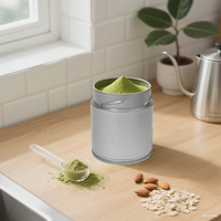 Boîtes en fer blanc rondes hermétiques de qualité alimentaire RTS 60*60/68/105mm, vides, 30g 40-50g, pour café, matcha en poudre, emballage alimentaire