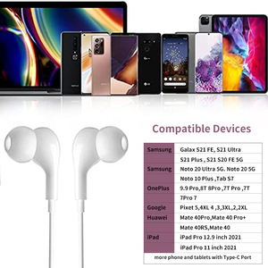 Jbl-écouteurs filaires de type c, contrôle filaire, basse, dans l'oreille, <span class=keywords><strong>casque</strong></span> d'écoute pour téléphone portable - Product Image 5