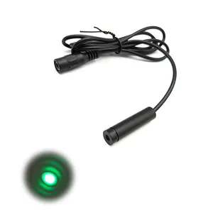 Adjustable Focusing D10mm 520nm 5mw 10mw 15mw PMMA Lens Green Dot Laser Module with DC Cord + Power Supply