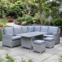 Moderne bequeme PE Rattan Sofa Wicker Outdoor Gartenmöbel Günstige Set für Courtyard Hotel Park oder Bauernhaus
