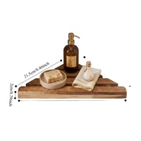 Étagères en bois rustique marron, lot de 3, étagère moderne en bois pour chambre, salle de bain, cuisine, salon, boîte à montres en bois