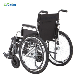 Silla de Ruedas Manual de Acero Plegable y Ligera, con Asiento Ancho de 51 cm, para Personas con Discapacidad y Rehabilitación, Venta al Por Mayor de Fábrica - Product Image 4