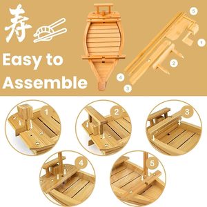 Bandeja para servir <span class=keywords><strong>Sushi</strong></span> Sashimi de bambú madera de pino japonés Extra Grande para <span class=keywords><strong>restaurante</strong></span> - Product Image 2