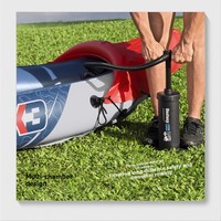 Bestway 65132 Canot gonflable en PVC respectueux de l'environnement pour 3 personnes avec pagaies et pompe à air 381x100cm
