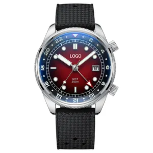 40MM 316L Stainless Steel Classic Watch 300M Diver GMT Watches Powered By NH34 With Super-LumiNova BGW9