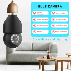 Mới thông minh Bóng đèn máy ảnh tầm nhìn ban đêm không dây E27 Bóng đèn máy ảnh 360 CCTV màn hình 2.4 Gam <span class=keywords><strong>Wi</strong></span> <span class=keywords><strong>Fi</strong></span> Mini IP an ninh máy ảnh kỹ thuật số - Product Image 2
