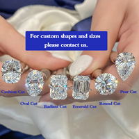 Pierre de Moissanite en vrac en gros du fabricant, testée au diamant, 0,8-10 mm, couleur D, VVS, Moissanite Melee sans certificat
