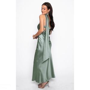 Nouvelle Tendance Robe Midi Kaki Sans Manches Coupe Droite Élégante pour Soirée ou Plage - Product Image 4