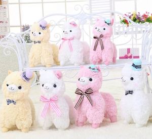 35Cm Màu Trắng Màu Hồng Màu Be <span class=keywords><strong>Alpaca</strong></span> Sang Trọng Mềm Mại Sang Trọng llama Búp Bê Đồ Chơi Với Bow Và Hat - Product Image 4