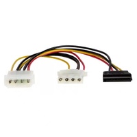 4 pines Molex IDE macho a 15 pines SATA hembra 4 pines Molex IDE hembra Y Splitter Cable de alimentación de disco duro