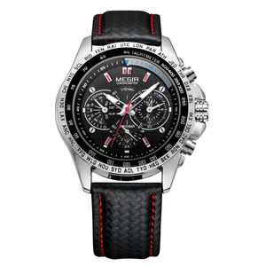 Relojes Para Hombre <span class=keywords><strong>Megir</strong></span> <span class=keywords><strong>1010</strong></span> Bracelets En Cuir De Luxe Homme Horloge Hommes Montre Pas Cher Hommes Montres À Quartz - Product Image 3