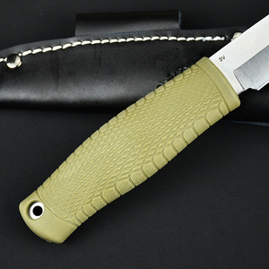 <span class=keywords><strong>Coltello</strong></span> <span class=keywords><strong>da</strong></span> Caccia e Campeggio a Lama Fissa in Acciaio CPM3V con Manico in Kraton, Disponibile OEM, Durezza 60 HRC - Product Image 6